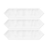 Glossy Ceramic Picket Hex Tile 3x12x10mm White