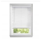 White Cordless Room Darkening Faux Wood Blind/Sha