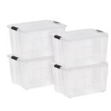 60 Qt Plastic Storage Boxes with Latches (Set)