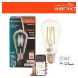 (2) EcoSmart 60W ST19 LED Bulb with Hubspace