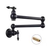 Brass Wall Mount Pot Filler with 2-Aerators