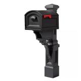 Atherton Resin Mailbox & Post XL Black Onyx