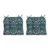 Sapphire Aurora Blue Damask Cushion (2-Pack)
