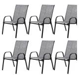 Patio Chairs: 6-Piece Textilene Seats