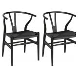 Wishbone Chair Natural Wood Set 2