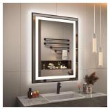 24x32 Framed LED Bathroom Mirror