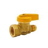 Brass Gas Valve 3/8 x 1/2 FPT 1-Piece