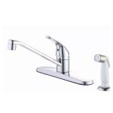 Single-Handle Chrome Faucet with Sprayer