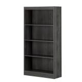 Axes 56 in. Gray Oak 4-Shelf Bookcase
