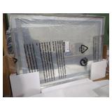 LED Bathroom Mirror, 20x28, Brushed Nickel