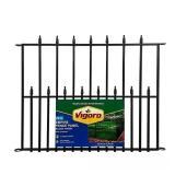 Empire 29x38 Black Steel 3-Rail Fence Panel
