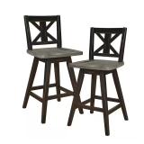 Fenton 23" Gray/Black Swivel Chair (2)