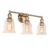 Adalyn 3-Light Gold Bathroom Vanity Light