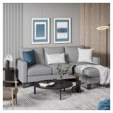 70 in. L-Shaped Linen Sectional