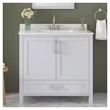 Moorside 36 in Sink Dove Gray Vanity with Top