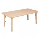 Natural 24x48 Adjustable Classroom Table