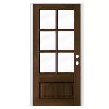 Farmhouse Front Door 3/4 Lite Black Left