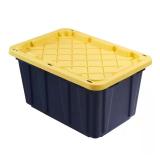 38 Gal Tough Storage Tote with Black Lid