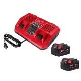 M18 Dual Bay Charger with 2x5.0Ah Batteries