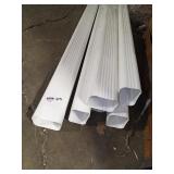 6 pieces of plastic rain gutter, 10ft long