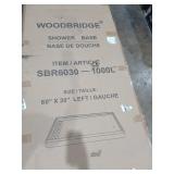 Woodbridge 60" 30" Shower Base - Left