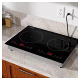 20.5 in. Induction Cooktop, 2-Element Black