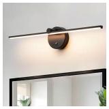 Gratitud 24-in 1-Light Matte Black Vanity Bar
