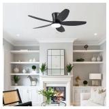 52 in Flush Mount Ceiling Fan with LED light
