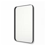 20x30 Metal Framed Vanity Mirror, Black