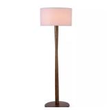 61 in. Walnut Floor Lamp with Wood Body doesn