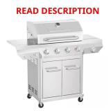 (Damaged) 4-Burner Stainless Gas Grill with Side
