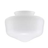 White Glass Schoolhouse Dome Flushmount Shade