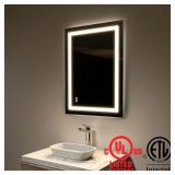 Frameless LED Light Wall Vanity Mirror, 24x32