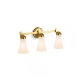 Simplice 22.625 in. 3-Light Brass Wall Sconce
