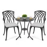 Nuu Garden 3-Piece Patio Bistro Set, Grey