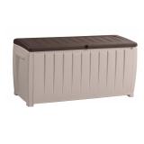 Keter Novel 90-Gallon Beige Plastic Deck Box