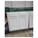 White base cabinet aprox 34.5"Hx33"Lx24.5"W
