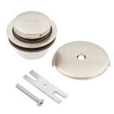 Toe-Touch Drain Bath Tub Kit in Brushed Nickel