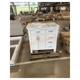 36ï¿½ white vanity, tile