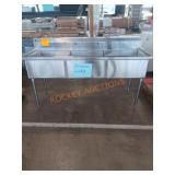 78in galvanized 3 bay sink