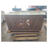 Vanity cracked top 60" wide