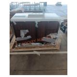 48in brown vanity with white top