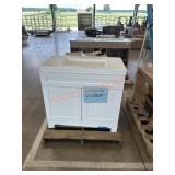 37ï¿½ white vanity, 24ï¿½ corner wall cabinet