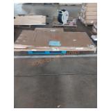 Bi-fold door with glass