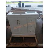 36in white vanity with white top