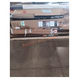 Shower walls, screen door, gordon box, railing