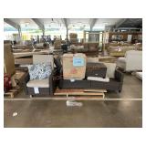 Patio wicker chair set