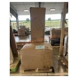 Metal three seat sofa unopened boxes