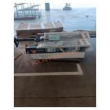 4ft shelving, mailbox post, umbrella, fencing,
