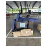 Wicker patio chair and table set
